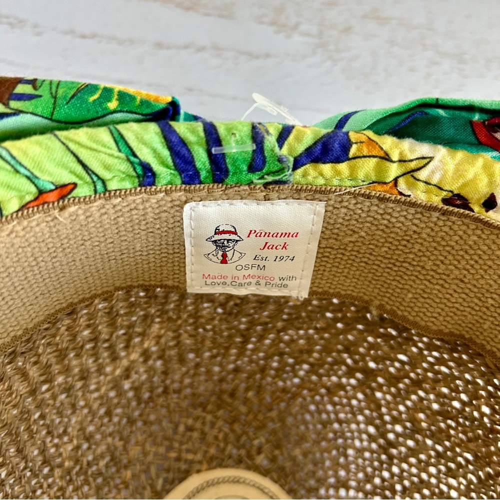 NWOT | Original Panama Jack | Women's Cloche Straw Hat Tropical Bow - Picture 11 of 14